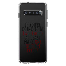 DistinctInk® Clear Shockproof Hybrid Case for Apple iPhone / Samsung Galaxy / Google Pixel - If You're Going to Be Two-Faced Make One Pretty