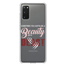 DistinctInk® Clear Shockproof Hybrid Case for Apple iPhone / Samsung Galaxy / Google Pixel - Sometimes You Gotta be a Beauty & A Beast