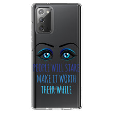 DistinctInk® Clear Shockproof Hybrid Case for Apple iPhone / Samsung Galaxy / Google Pixel - People Will Stare Make it Worth Their While