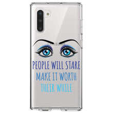 DistinctInk® Clear Shockproof Hybrid Case for Apple iPhone / Samsung Galaxy / Google Pixel - People Will Stare Make it Worth Their While