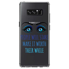 DistinctInk® Clear Shockproof Hybrid Case for Apple iPhone / Samsung Galaxy / Google Pixel - People Will Stare Make it Worth Their While