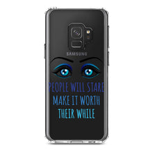 DistinctInk® Clear Shockproof Hybrid Case for Apple iPhone / Samsung Galaxy / Google Pixel - People Will Stare Make it Worth Their While