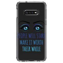 DistinctInk® Clear Shockproof Hybrid Case for Apple iPhone / Samsung Galaxy / Google Pixel - People Will Stare Make it Worth Their While