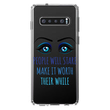 DistinctInk® Clear Shockproof Hybrid Case for Apple iPhone / Samsung Galaxy / Google Pixel - People Will Stare Make it Worth Their While