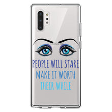 DistinctInk® Clear Shockproof Hybrid Case for Apple iPhone / Samsung Galaxy / Google Pixel - People Will Stare Make it Worth Their While
