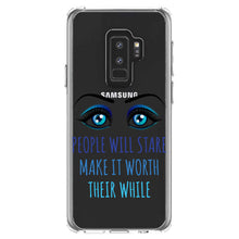 DistinctInk® Clear Shockproof Hybrid Case for Apple iPhone / Samsung Galaxy / Google Pixel - People Will Stare Make it Worth Their While