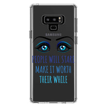 DistinctInk® Clear Shockproof Hybrid Case for Apple iPhone / Samsung Galaxy / Google Pixel - People Will Stare Make it Worth Their While