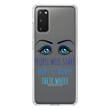 DistinctInk® Clear Shockproof Hybrid Case for Apple iPhone / Samsung Galaxy / Google Pixel - People Will Stare Make it Worth Their While
