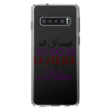 DistinctInk® Clear Shockproof Hybrid Case for Apple iPhone / Samsung Galaxy / Google Pixel - All I Want To Do Is Day Drink in a Bikini