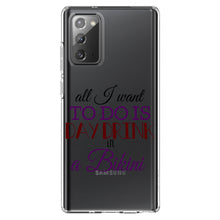 DistinctInk® Clear Shockproof Hybrid Case for Apple iPhone / Samsung Galaxy / Google Pixel - All I Want To Do Is Day Drink in a Bikini