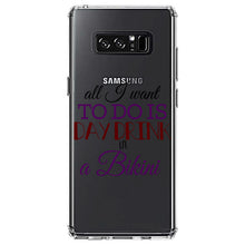 DistinctInk® Clear Shockproof Hybrid Case for Apple iPhone / Samsung Galaxy / Google Pixel - All I Want To Do Is Day Drink in a Bikini