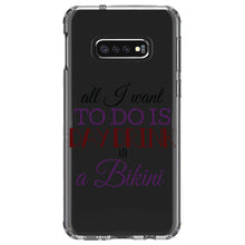 DistinctInk® Clear Shockproof Hybrid Case for Apple iPhone / Samsung Galaxy / Google Pixel - All I Want To Do Is Day Drink in a Bikini