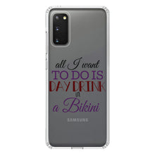 DistinctInk® Clear Shockproof Hybrid Case for Apple iPhone / Samsung Galaxy / Google Pixel - All I Want To Do Is Day Drink in a Bikini