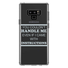 DistinctInk® Clear Shockproof Hybrid Case for Apple iPhone / Samsung Galaxy / Google Pixel - You Couldn't Handle Me If I Came With Instructions