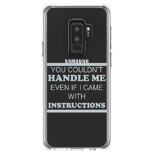 DistinctInk® Clear Shockproof Hybrid Case for Apple iPhone / Samsung Galaxy / Google Pixel - You Couldn't Handle Me If I Came With Instructions