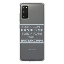 DistinctInk® Clear Shockproof Hybrid Case for Apple iPhone / Samsung Galaxy / Google Pixel - You Couldn't Handle Me If I Came With Instructions