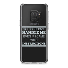 DistinctInk® Clear Shockproof Hybrid Case for Apple iPhone / Samsung Galaxy / Google Pixel - You Couldn't Handle Me If I Came With Instructions