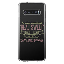 DistinctInk® Clear Shockproof Hybrid Case for Apple iPhone / Samsung Galaxy / Google Pixel - Odd Combination Real Sweet & Don't Mess With Me
