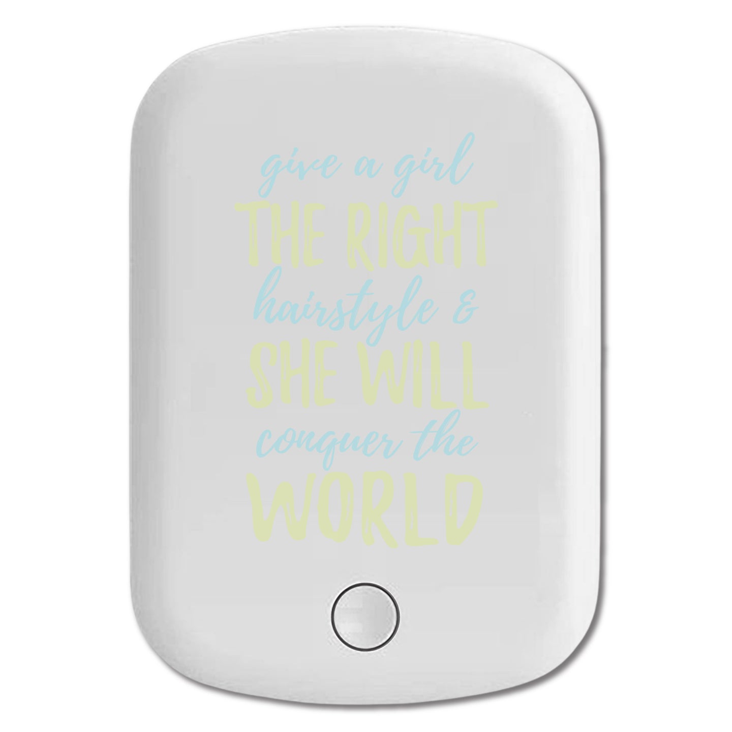 DistinctInk Magnetic Battery Pack, Wireless Portable Charger with USB-C Cable, Compatible with MagSafe iPhone 14 / 13 / 12 Series - Girls With Right Hairstyle Will Conquer the World