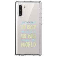 DistinctInk® Clear Shockproof Hybrid Case for Apple iPhone / Samsung Galaxy / Google Pixel - Girls With Right Hairstyle Will Conquer the World