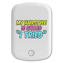 DistinctInk Magnetic Battery Pack, Wireless Portable Charger with USB-C Cable, Compatible with MagSafe iPhone 14 / 13 / 12 Series - My Hairstyle is Called "I Tried"