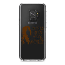 DistinctInk® Clear Shockproof Hybrid Case for Apple iPhone / Samsung Galaxy / Google Pixel - Curls Run the World