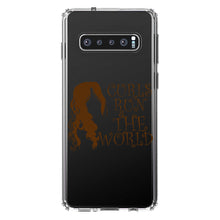 DistinctInk® Clear Shockproof Hybrid Case for Apple iPhone / Samsung Galaxy / Google Pixel - Curls Run the World