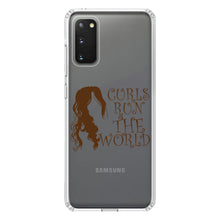 DistinctInk® Clear Shockproof Hybrid Case for Apple iPhone / Samsung Galaxy / Google Pixel - Curls Run the World