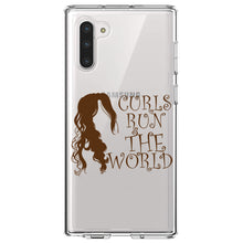 DistinctInk® Clear Shockproof Hybrid Case for Apple iPhone / Samsung Galaxy / Google Pixel - Curls Run the World