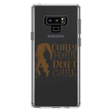 DistinctInk® Clear Shockproof Hybrid Case for Apple iPhone / Samsung Galaxy / Google Pixel - Curly Hair Don't Care