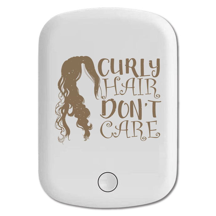 DistinctInk Magnetic Battery Pack, Wireless Portable Charger with USB-C Cable, Compatible with MagSafe iPhone 14 / 13 / 12 Series - Curly Hair Don't Care