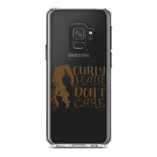 DistinctInk® Clear Shockproof Hybrid Case for Apple iPhone / Samsung Galaxy / Google Pixel - Curly Hair Don't Care