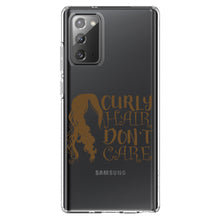 DistinctInk® Clear Shockproof Hybrid Case for Apple iPhone / Samsung Galaxy / Google Pixel - Curly Hair Don't Care