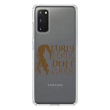 DistinctInk® Clear Shockproof Hybrid Case for Apple iPhone / Samsung Galaxy / Google Pixel - Curly Hair Don't Care