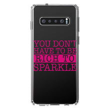 DistinctInk® Clear Shockproof Hybrid Case for Apple iPhone / Samsung Galaxy / Google Pixel - You Don't Have to be Rich to Sparkle