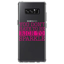 DistinctInk® Clear Shockproof Hybrid Case for Apple iPhone / Samsung Galaxy / Google Pixel - You Don't Have to be Rich to Sparkle
