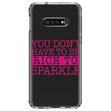 DistinctInk® Clear Shockproof Hybrid Case for Apple iPhone / Samsung Galaxy / Google Pixel - You Don't Have to be Rich to Sparkle
