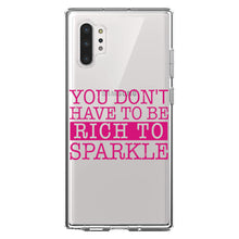 DistinctInk® Clear Shockproof Hybrid Case for Apple iPhone / Samsung Galaxy / Google Pixel - You Don't Have to be Rich to Sparkle