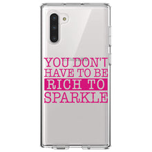DistinctInk® Clear Shockproof Hybrid Case for Apple iPhone / Samsung Galaxy / Google Pixel - You Don't Have to be Rich to Sparkle