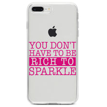 DistinctInk® Clear Shockproof Hybrid Case for Apple iPhone / Samsung Galaxy / Google Pixel - You Don't Have to be Rich to Sparkle