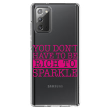 DistinctInk® Clear Shockproof Hybrid Case for Apple iPhone / Samsung Galaxy / Google Pixel - You Don't Have to be Rich to Sparkle