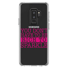 DistinctInk® Clear Shockproof Hybrid Case for Apple iPhone / Samsung Galaxy / Google Pixel - You Don't Have to be Rich to Sparkle