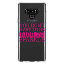 DistinctInk® Clear Shockproof Hybrid Case for Apple iPhone / Samsung Galaxy / Google Pixel - You Don't Have to be Rich to Sparkle