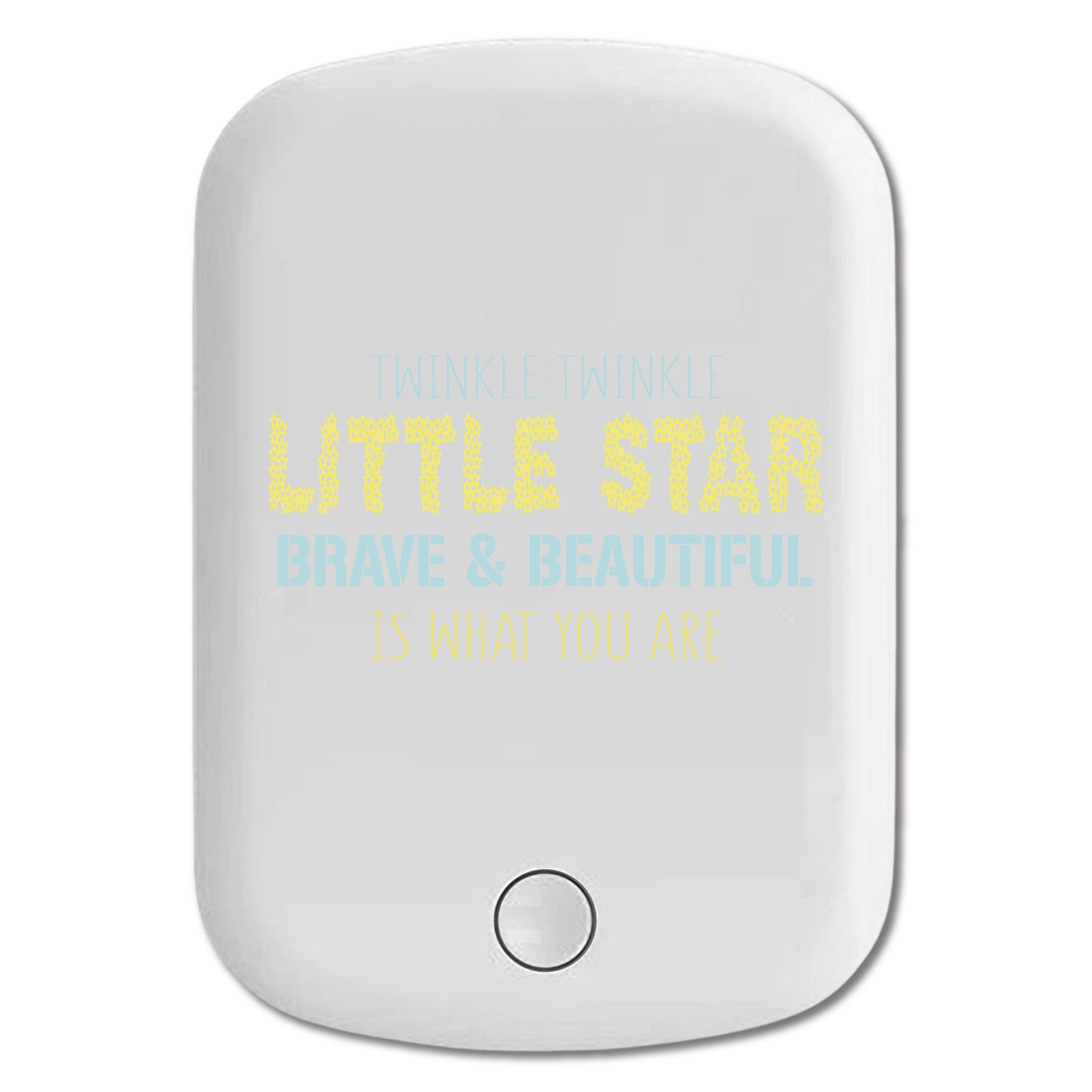 DistinctInk Magnetic Battery Pack, Wireless Portable Charger with USB-C Cable, Compatible with MagSafe iPhone 14 / 13 / 12 Series - Twinkle Little Star Brave & Beautiful You Are