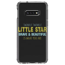 DistinctInk® Clear Shockproof Hybrid Case for Apple iPhone / Samsung Galaxy / Google Pixel - Twinkle Little Star Brave & Beautiful You Are