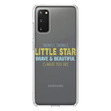 DistinctInk® Clear Shockproof Hybrid Case for Apple iPhone / Samsung Galaxy / Google Pixel - Twinkle Little Star Brave & Beautiful You Are