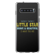 DistinctInk® Clear Shockproof Hybrid Case for Apple iPhone / Samsung Galaxy / Google Pixel - Twinkle Little Star Brave & Beautiful You Are