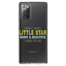 DistinctInk® Clear Shockproof Hybrid Case for Apple iPhone / Samsung Galaxy / Google Pixel - Twinkle Little Star Brave & Beautiful You Are