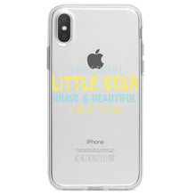 DistinctInk® Clear Shockproof Hybrid Case for Apple iPhone / Samsung Galaxy / Google Pixel - Twinkle Little Star Brave & Beautiful You Are