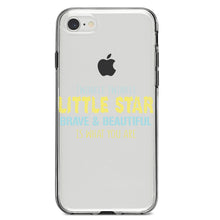 DistinctInk® Clear Shockproof Hybrid Case for Apple iPhone / Samsung Galaxy / Google Pixel - Twinkle Little Star Brave & Beautiful You Are